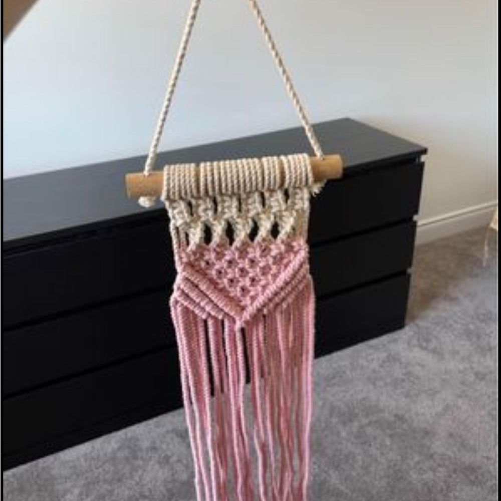 Pink Macrame Walk Decor - Picture 2 of 2
